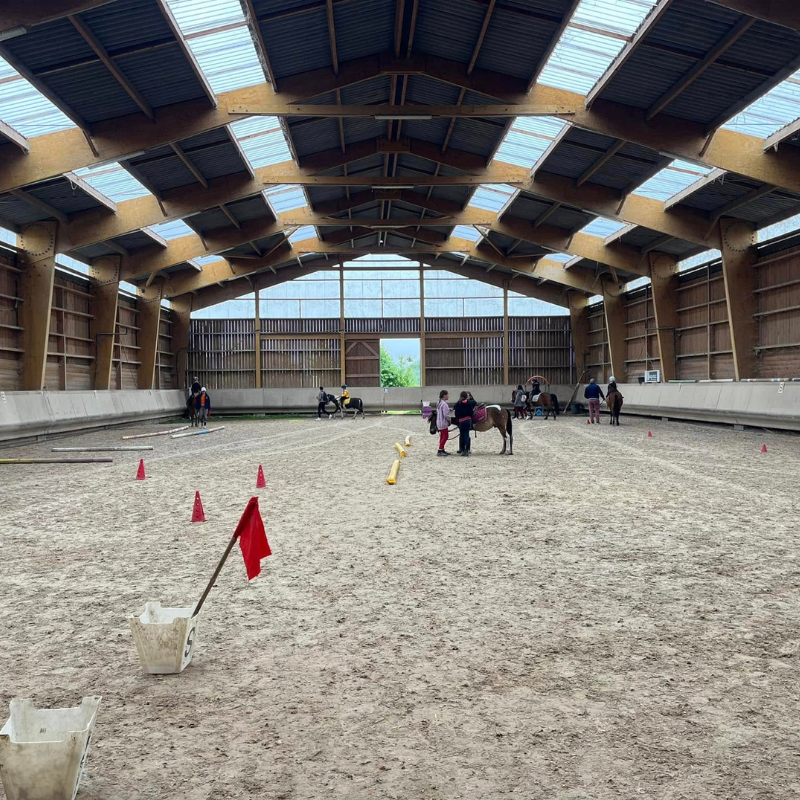 cours d'équitation en hiver à mornant